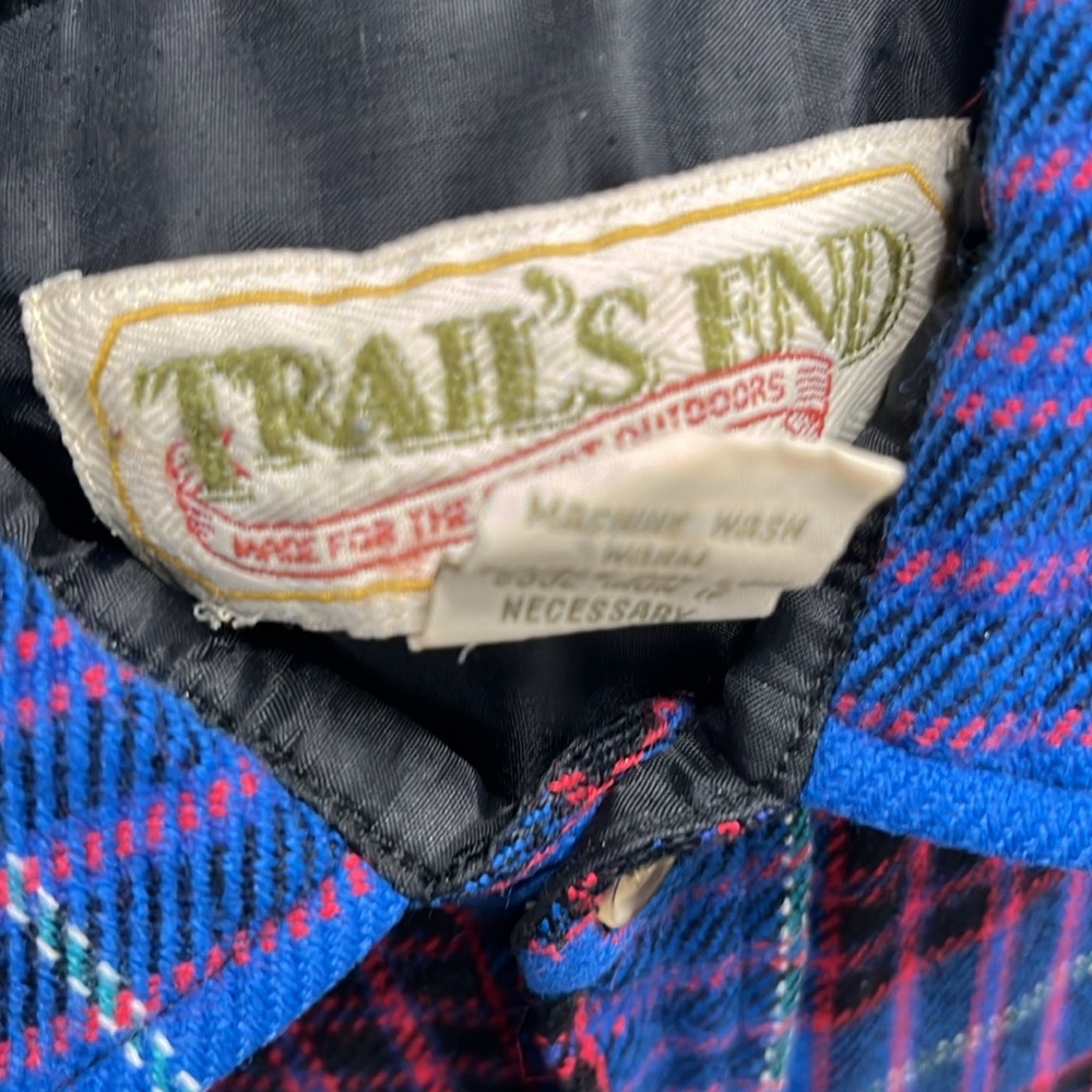 Vintage‎ 80s Blue and Red Plaid Men's Shirt - Picture 6 of 7